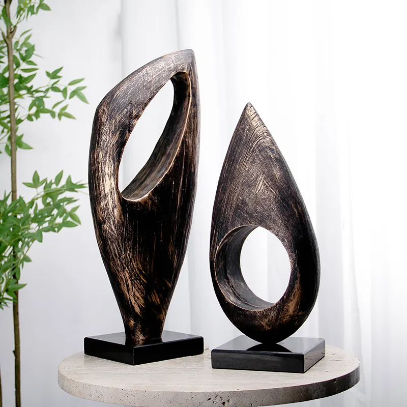 Creative Statues and Sculptures Luxury Resin Decoration Modern Abstract Luxury Resin Sculpture For Hotel Lobby Console Table