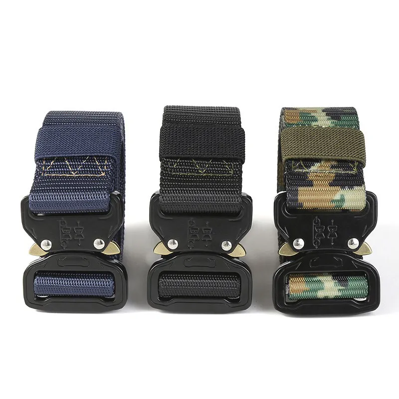 Ventas calientes Cinturones de tela tejida táctica de secado rápido unisex de moda duradera de alta calidad