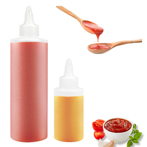 Frasco de molho vazio pequeno de espremer, 90ml para molho de tomate
