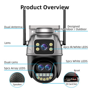 6MP 9MP 8xZoomデュアルレンズワイヤレスPtzカメラ双方向屋外6MPデュアルレンズおよびデュアルスクリーンカメラWifi8xデュアルレンズPtzカメラ - Product Image 3