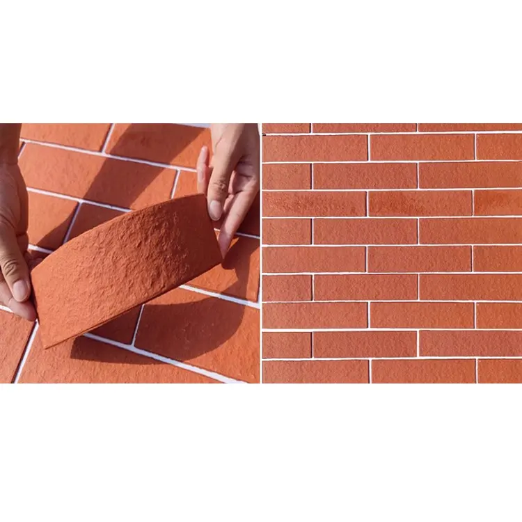 La texture de la brique est super réaliste et facile à installer carreaux intérieurs en pierre naturelle