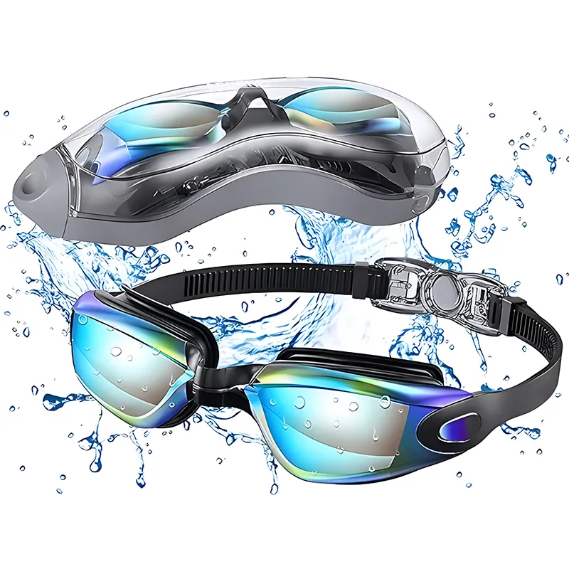 Fabricant de lunettes de natation pour enfants personnalisées Grandes lunettes de plongée avec étiquette transparente Anti-buée sans fuite Lunettes de natation