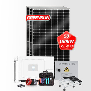 最佳太阳能发电公司电网动力银行60kw 80kw 100kw 136kw太阳能发电厂备份太阳能系统 - Product Image 1