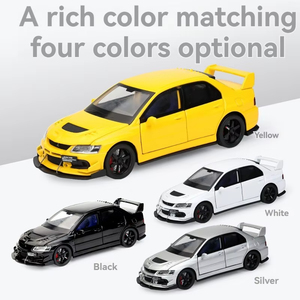 Alloy 1:32 Diecast Toy LANCER Evolution lX <strong>EVO</strong> 9th Sound Light Pullback Metal Car <strong>Model</strong> Display Collection with Open Doors - Product Image 3