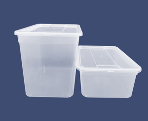 带盖塑料储物容器盒透明家庭办公室使用 - Product Image 1