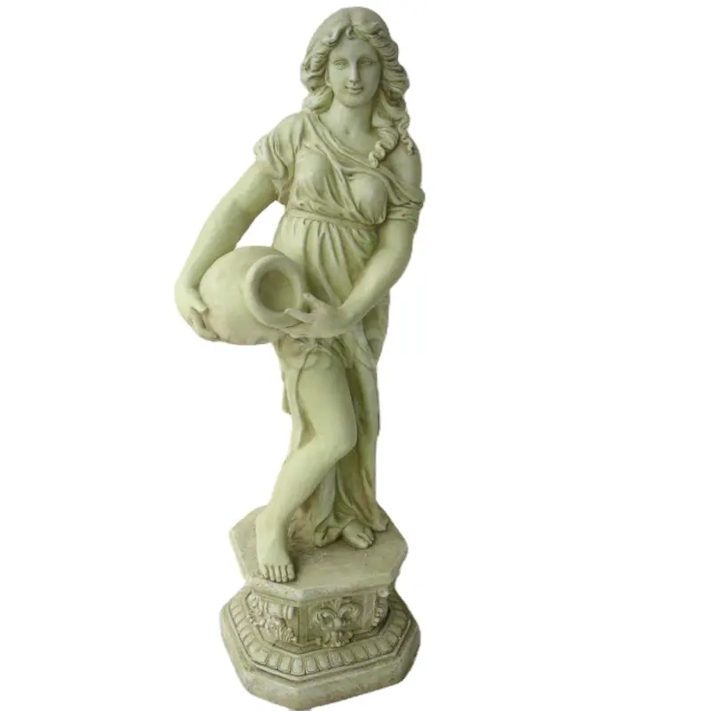 Classico giardino statue con rosa della ragazza giardino ornamento