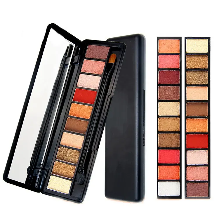 Palette d'ombres à paupières biologique, maquillage cosmétique à haute teneur en pigments, sans Logo, marque privée, 10 couleurs, XFL-ES11