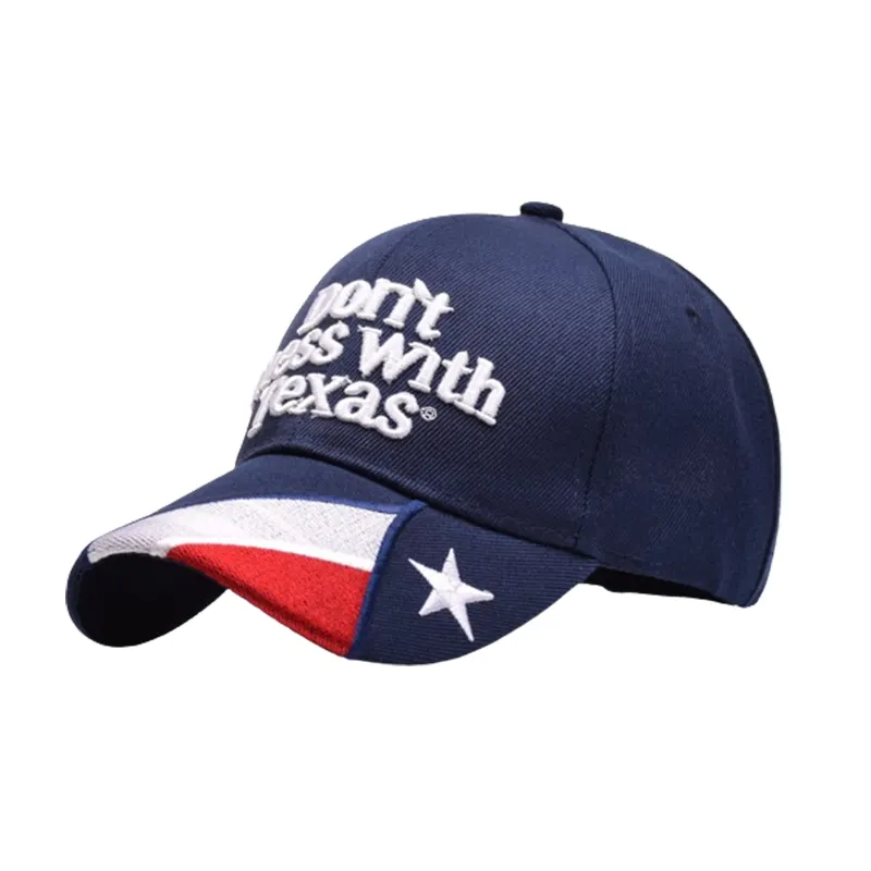 Boné de beisebol esportivo à prova d'água para homens e mulheres, boné de beisebol com bandeira texana personalizada, cowboy, boné de beisebol à prova d'água para homens e mulheres