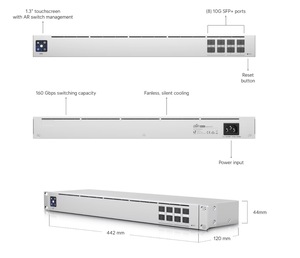 UBNT ubiquiti unusifi W-aggregation 10G SFP สวิตช์เครือข่ายที่มีการจัดการ8พอร์ต - Product Image 6