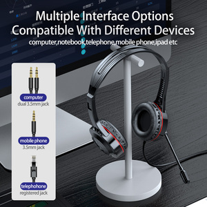 Computer Call Center <strong>Headset</strong> 3.5 mm Jack Home Office <strong>Headset</strong> RJ Plug in Line Voice Control Telephone on Ear <strong>PC</strong> <strong>Headset</strong> - Product Image 6