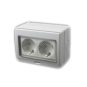 Doppelwandige deutsche Steckdose für den Außenbereich Wasserdichte Steckdosen abdeckung mit EU-Stecker Standard für die Verwendung im WiFi-Netzwerk - Product Image 6