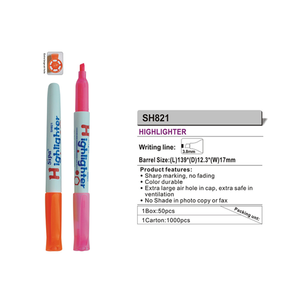 Sipa SH821 High Capacity <strong>Chisel</strong> <strong>Nib</strong> Fluorescent Effect Highlighter <strong>Marker</strong> Pens for School Office Use - Product Image 2