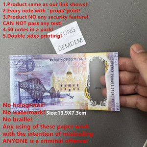 Đến sớm Chất lượng cao tùy chỉnh Scottish Prop tiền Scottish Polymer Prop tiền ngân hàng ghi chú siêu mỏng - Product Image 2