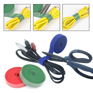Colorido Heavy Duty Pure Nylon Autoadhesivo Reutilizable Wrap Pallet Strap Belt Super Elastic Back to Back Gancho y lazo Bridas para cables - Product Image 6