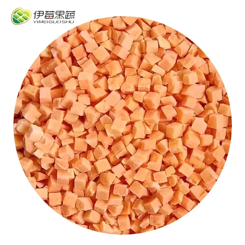 China fornecedor exportação de qualidade alimentar IQF vegetais congelados em cubos cenouras