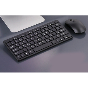 Mini teclado y ratón inalámbricos ergonómicos de 2,4G, interfaz de juego impermeable con USB, versión árabe - Product Image 2