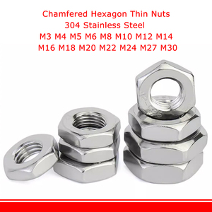 M2 M2.5 M3 M4 M5 M6 <span class=keywords><strong>M8</strong></span> M10 M12 M14 M16 M18 M20 M22 M24 M27 M30 304 A2-70 thép không gỉ phẳng Hex hình lục giác mỏng <span class=keywords><strong>Nut</strong></span> din439 - Product Image 2