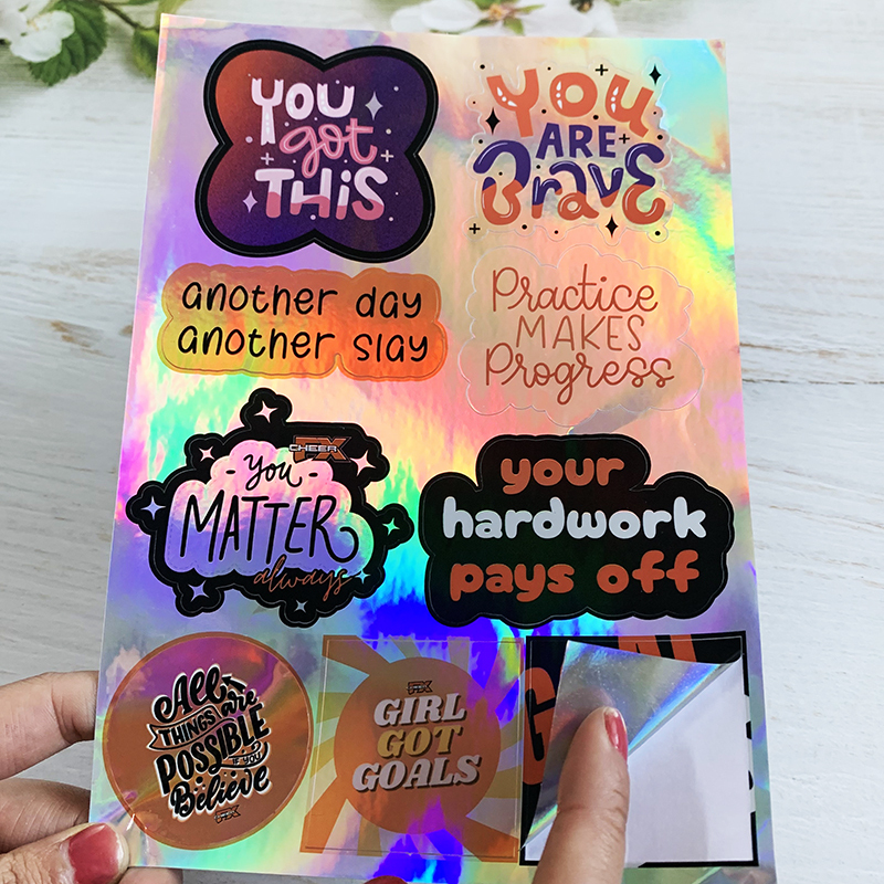 holographic sticker sheet