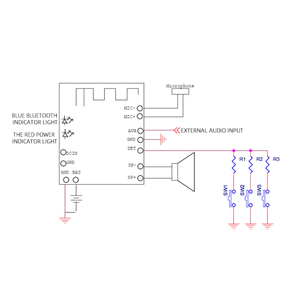 Синяя зубчатая акустическая плата, Плата усилителя, маломощный динамик, материнская плата, модуль усилителя аудио - Product Image 3