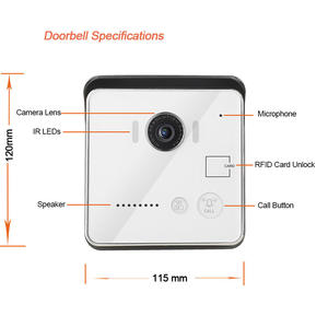 TCP/IP Night Vision Door Phone Video <strong>Intercom</strong> <strong>System</strong> 7 Inch Screen Home Video <strong>Intercom</strong> for Villa - Product Image 5