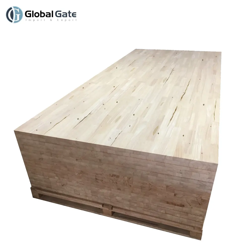 Hot trend furniture wood materials Vietnam custom thickness rubber wood finger joint board