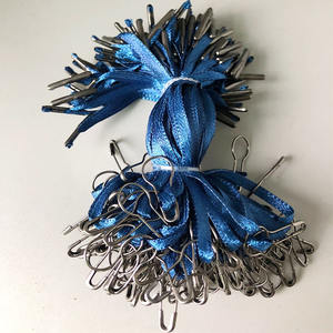 פוליאסטר סרט חוט לולאה מנעול עבור לבוש תג כותנה תווית hanger מתכת אטב סיכה - Product Image 4