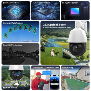 4k 8MP tốc độ cao Dome PoE PTZ hai cách âm thanh 25x zoom tự động theo dõi máy ảnh ngoài trời với tự động gạt nước An ninh CCTV 4k máy ảnh - Product Image 4