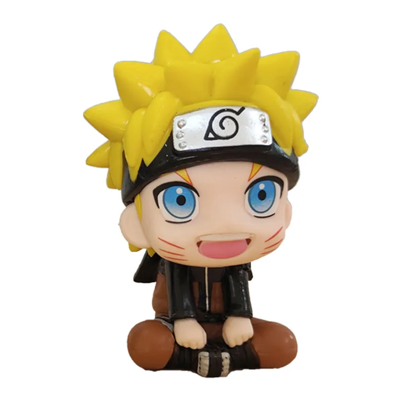 Venta al por mayor dibujos animados Narutos Q versión Pvc 2 Estilo Anime figuras de acción Narutos para decoración de pasteles adornos de coche