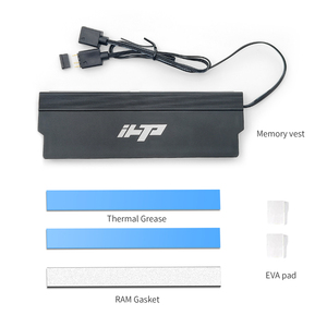 IHTP Precio de fábrica ARGB Light RAM Memory Cooler PC Computer RAM Disipador de calor para DDR Tarjeta de memoria Chaleco Radiador