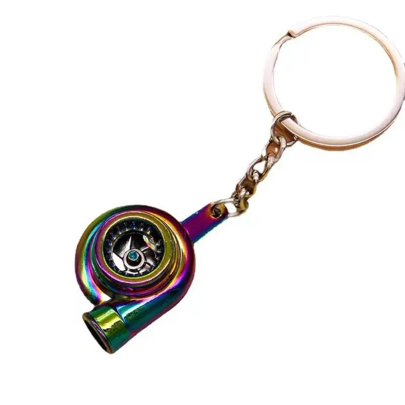 Creative Fashionable Turbine Gear Keychain Ring Funny Metal Car Wheel Key Chain Innovative Gifts Keychain for 4S Store