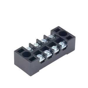 15A 4P 600V tipo fijo tornillo de doble fila bloque de terminales de conductor de latón TB1504 bloques de barrera de conector de cable - Product Image 3