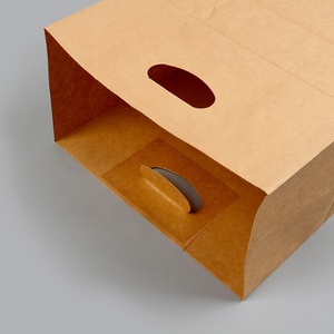 Pemasok Pabrik Cina Tas Kertas Coklat dengan Pegangan Die Cut Tas Takeout dengan Pegangan Die Cut - Product Image 4