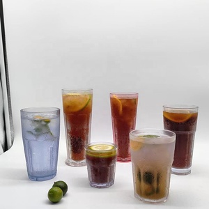 Nhà Máy bán hàng trực tiếp tái sử dụng nhựa khắc phục Polycarbonate Tumbler phong cách Mỹ thân thiện với môi BPA-free cấp thực phẩm Whisky ly - Product Image 4