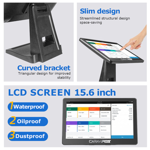 Factory Price 15.6&quot; 1366*768 Multi Capacitive LCD Touch Screen <strong>Monitor</strong> with VGA HD MI <strong>Input</strong> for Cash Register Pos System - Product Image 2