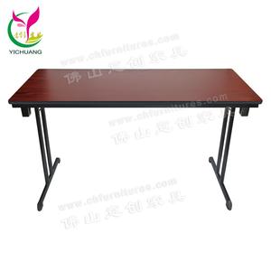 Đa Chức Năng Điều Chỉnh Walnut Hình Chữ Nhật Bảng Top Văn Phòng Semina Có Thể Gập Lại Hội Nghị Trestle Bảng Cho Khách Sạn Và Tiệc - Product Image 2