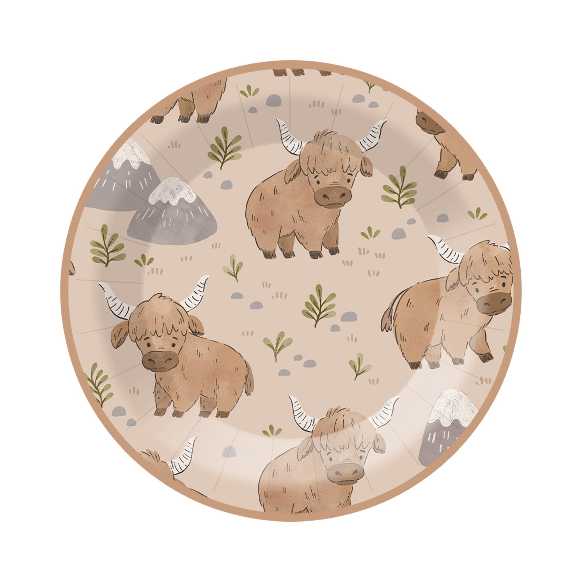 Assiette en papier de 9 pouces * 8 pièces