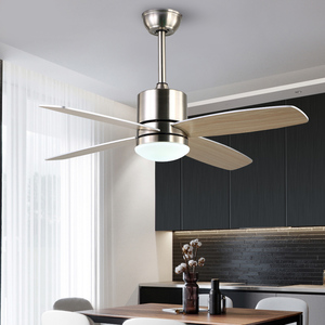 Breezelux 2019 Modern basit 4 yaprak LED ışıklı tavan fanı 42 inç bıçak gökyüzü gri geleneksel tasarım banyo için uzaktan kumanda - Product Image 2