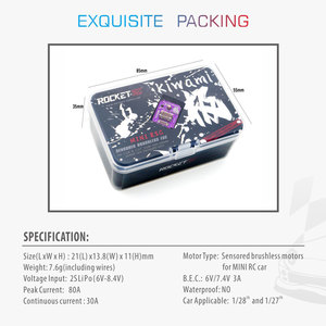 SURPASS HOBBY Neueste KIWAMI MINI 28 PRO 30A Brush less ESC mit Programm karte für 1/28 1/27 RC Mini Remote Control Drifting Cars - Product Image 6