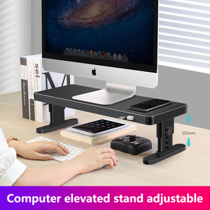<strong>Computer</strong> <strong>Monitor</strong> Wireless Charging HUB <strong>Function</strong> Elevated Desktop Storage Bracket Office USB Elevated <strong>Monitor</strong> Bracket - Product Image 2