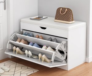 Sapateira para sala de estar, sapateira, prateleira para sapatos, armário, economizador de espaço, sapateira de madeira, prateleira para exibição - Product Image 6