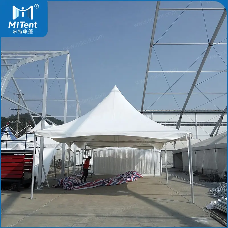 Carpa de tensión Carpa de marquesina de boda para carnaval al aire libre de 3x6m con paredes transparentes y decoración