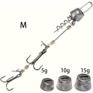 Pike Fishing Stinger Rigストロングフック3サイズスピードリンクローリングスイベルゴム用ソフトルアースイムベイトアクセサリー