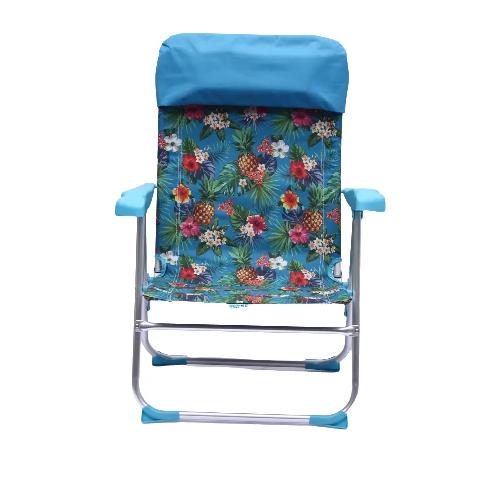 Wholesale Outdoor Camping Chair Aluminium Beach Folding Chair with Comfortable Headrest