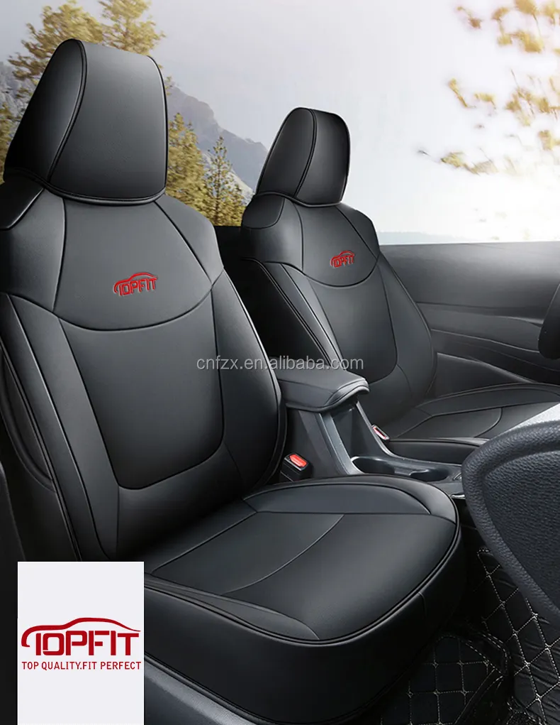 2023 Hot wholesale luxury PVC leather car seat cover customized full set covers for toyota rav4