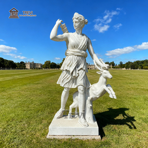 Trevi Tay Khắc Hy Lạp Cổ Nổi Tiếng Chất Lượng Cao Đá Cẩm Thạch Artemis Nữ Thần Tượng <span class=keywords><strong>S</strong></span>ăn Bắn Diana Điêu Khắc Cho Ngoài Trời - Product Image 4