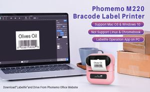 80MM Phomemo Portable Wireless Thermal Barcode Label Printer M220 Compatible with Phones and <strong>Computer</strong>