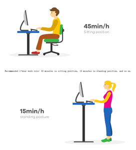 Scrivania da tavolo per Computer mobili per ufficio tavolo da Computer moderno PC studente in piedi scrivania regolabile in altezza - Product Image 2