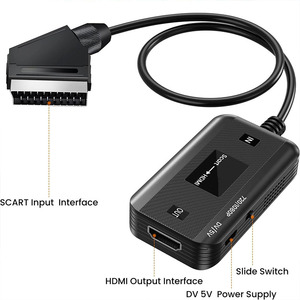 Nueva llegada personalizar Scart a HDM1 Video Audio Converter SCART a HDM1 cable adaptador 720p 1080p para TV Xbox - Product Image 6