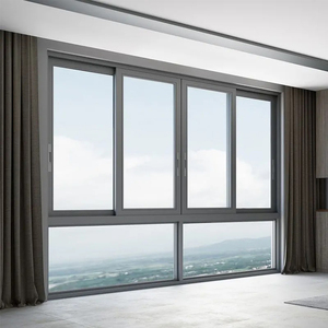 Ventanas corredizas de vidrio tintado de color azul con marco de aleación de aluminio insonorizado moderno personalizado con persianas enrollables venecianas integradas - Product Image 6