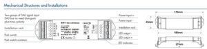 DA1 DC12V 24V 1 канал постоянное напряжение 15A с цифровым адресным интерфейсом пуш-ап тусклый выключатели со светодиодным индикатором - Product Image 5